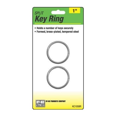 Hy-Ko Prod 2PK 1 BRS Split Ring KC105BR